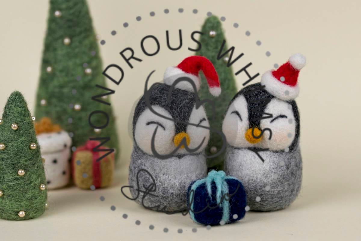 Christmas penguins digital download - style 2
